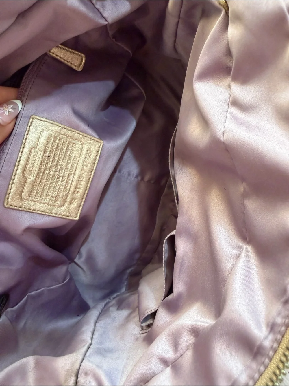 Y2KCoach Metallic Gold Signature Tote Bag